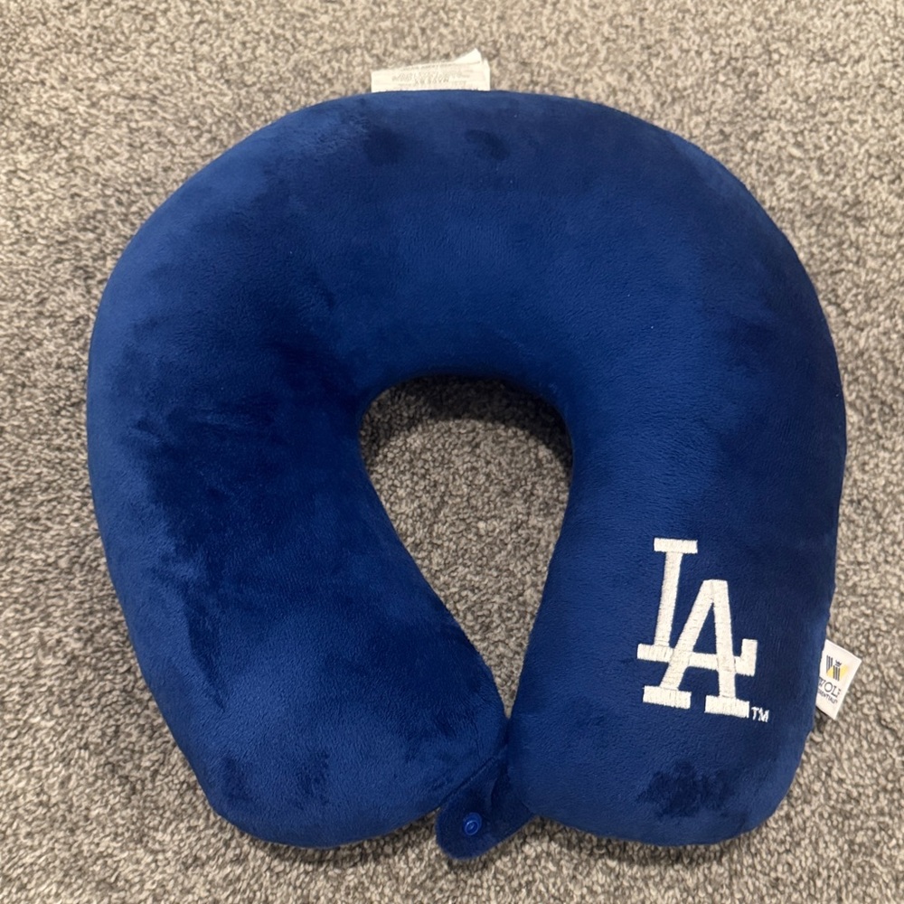 Blue LA Logo Travel Neck Pillow